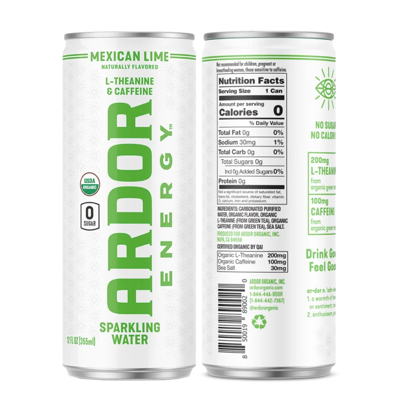 Crisp Mexican Lime sparkling energy water