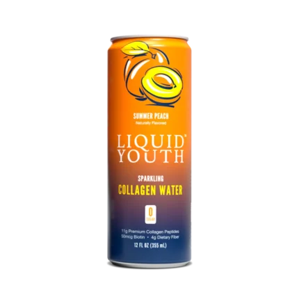 Liquid Youth Summer Peach Sparkling Collagen Water