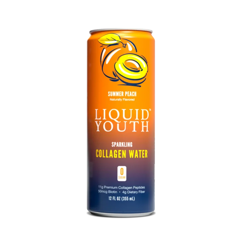Liquid Youth Summer Peach Sparkling Collagen Water