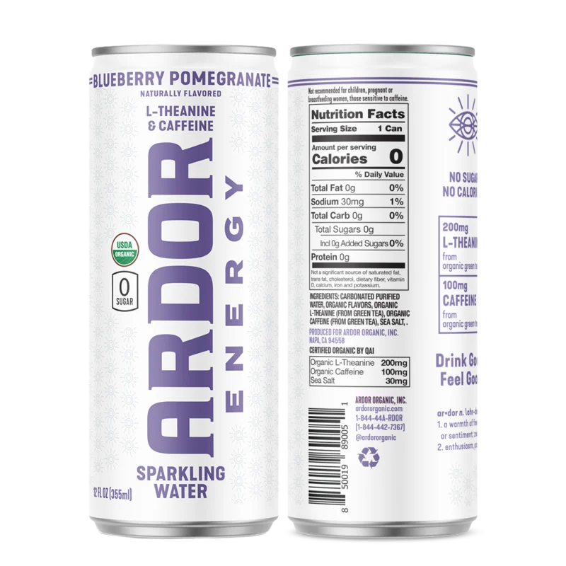 ardor Blueberry Pomegranate Sparkling Energy Water