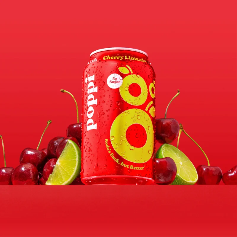 Poppi Cherry Limeade Prebiotic Sparkling Soda