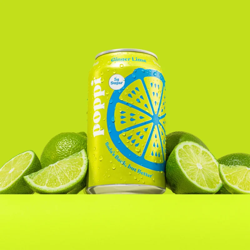 Poppi Ginger Lime Prebiotic Sparkling Soda