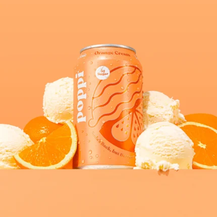 Poppi Orange Cream Prebiotic Sparkling Soda