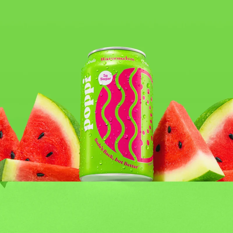 Poppi Watermelon Prebiotic Sparkling Soda